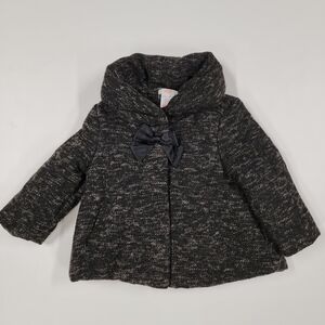 NWOT 12-18M Joe Fresh Grey/Black Tweed Wool Coat